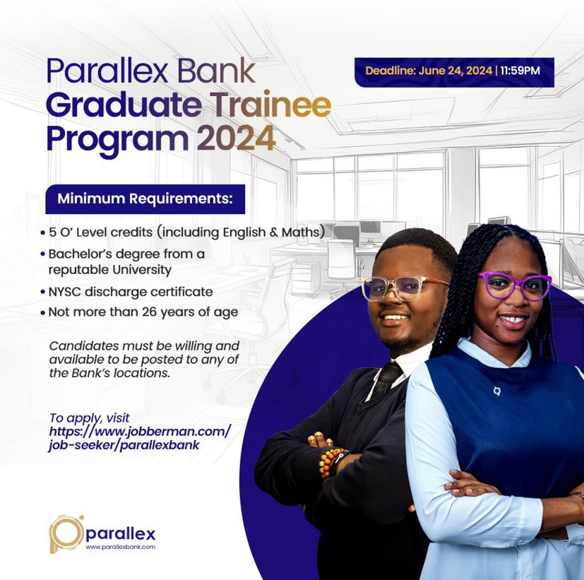 Parallex Bank Graduate Trainee Program 2024