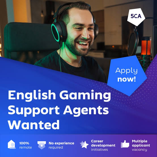 English Gaming Support Agent – Chat Support [EMEA] at 5CA