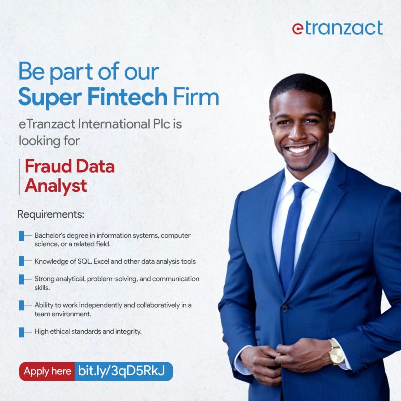 Data Analyst at eTranzact International Plc