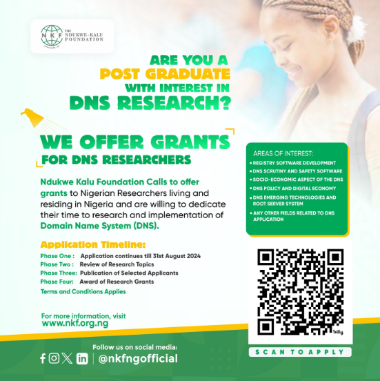 Ndukwe Kalu Foundation DNS Research and Project Grant for Nigerian Students