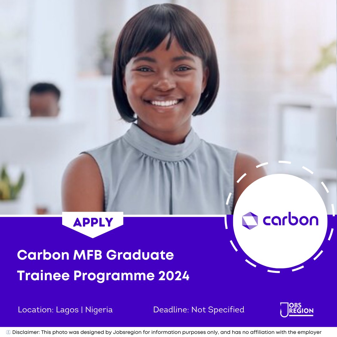 Ext-Accounting Trainee Program 2024 at Carbon Nigeria