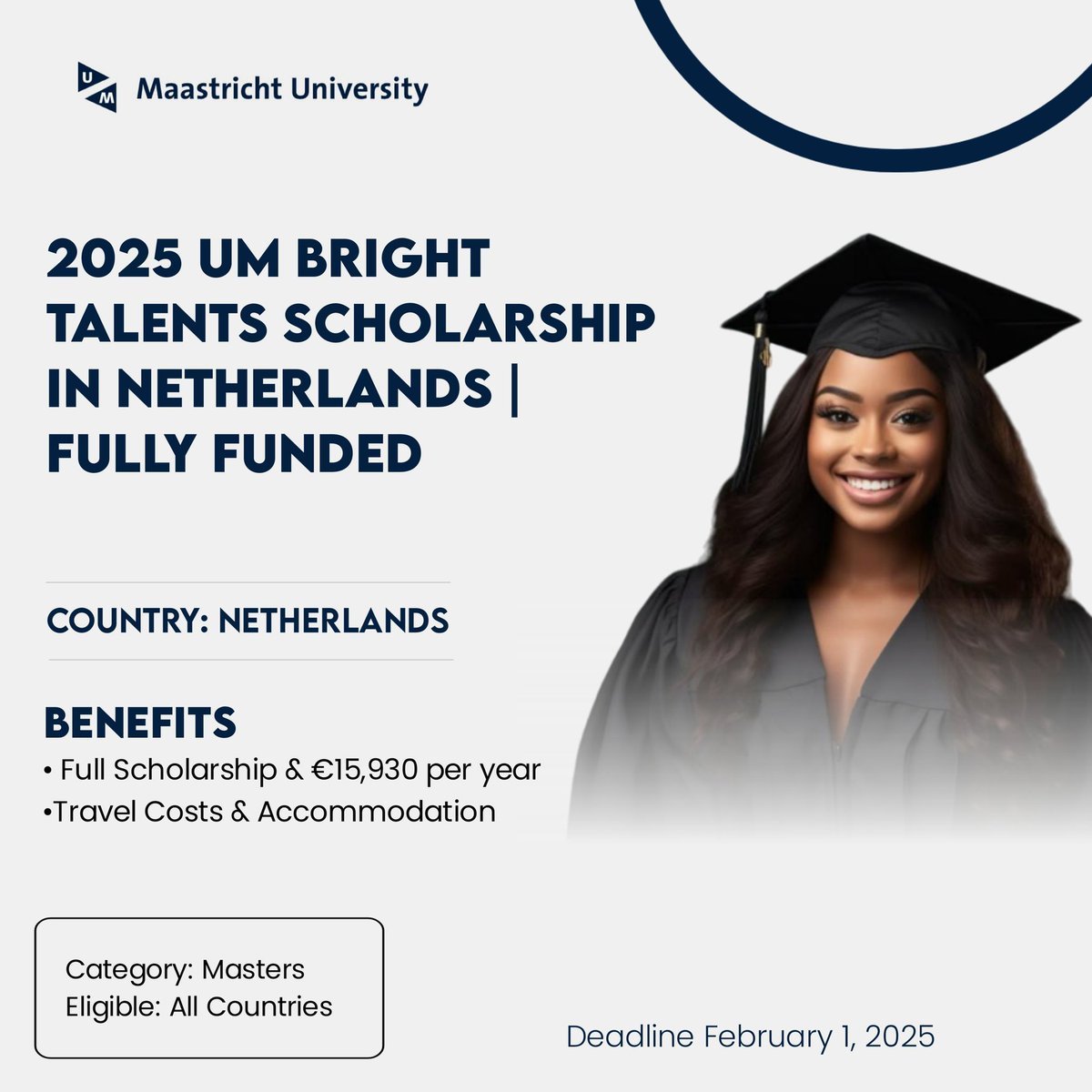 Apply Now: UM Bright Talents Scholarship in the Netherlands 2025