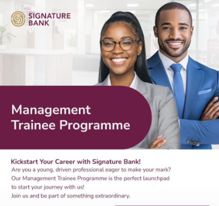 Management Trainee Programme at Signature Bank