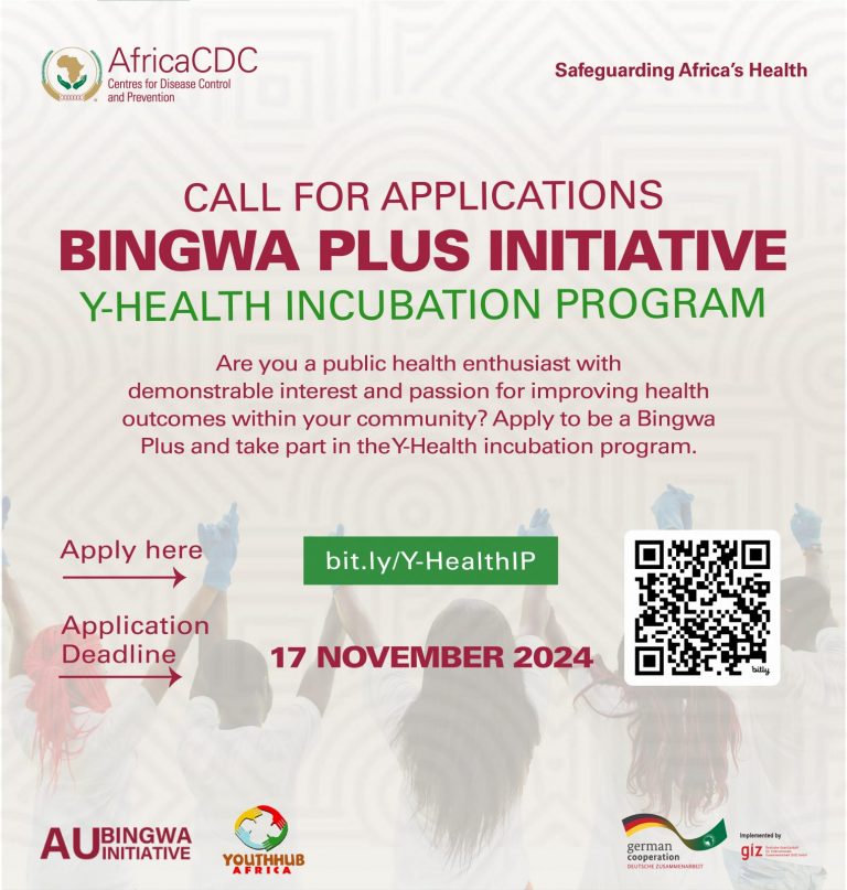 Call for Applications: Africa CDC Bingwa PLUS Initiative Y-Health Incubation Program 2025