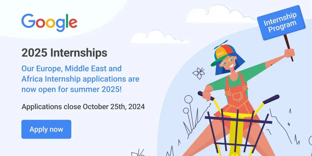 Google Internship Program 2025 (Up to $3300 Stipend with training)