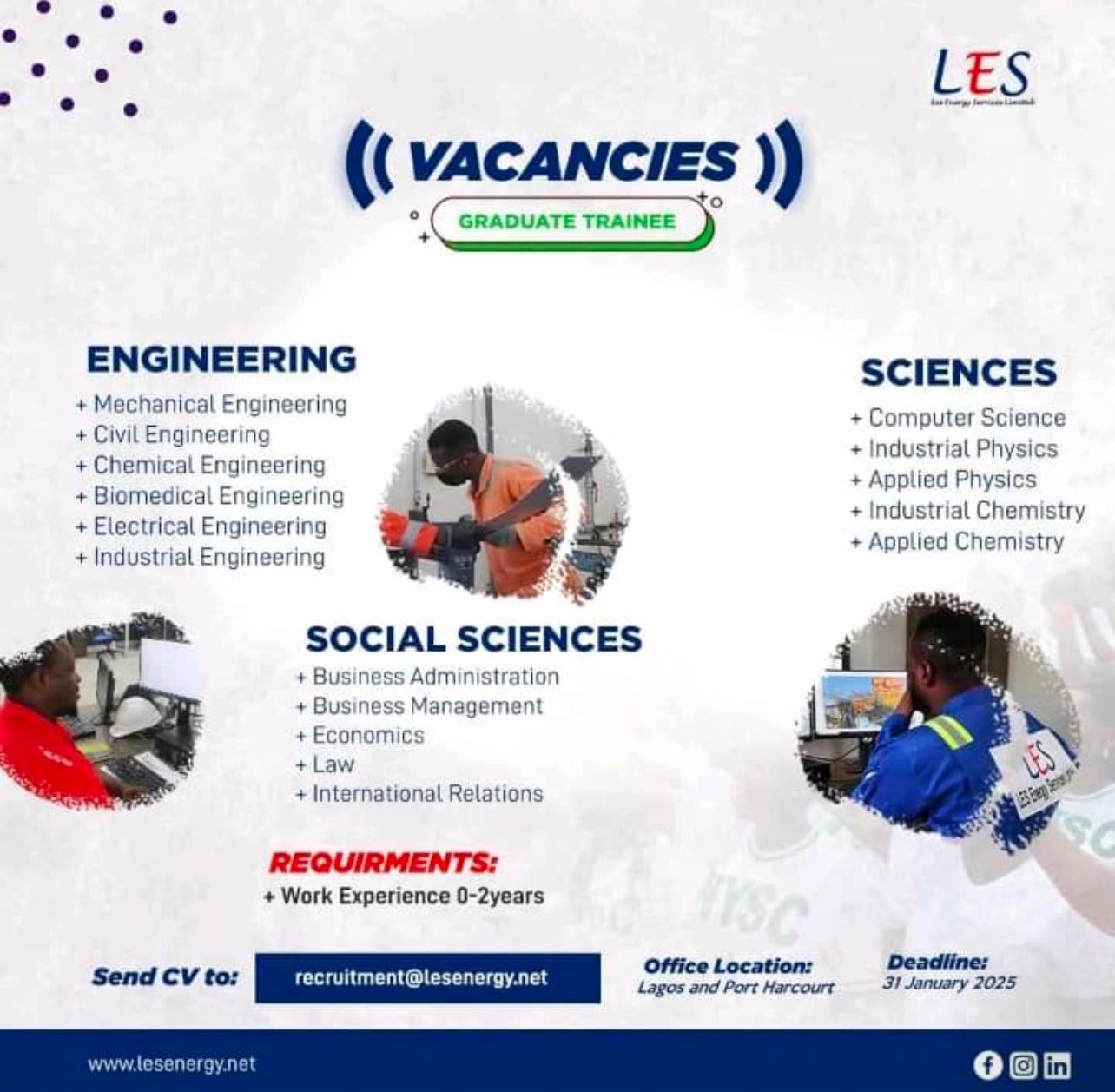 Les Energy Graduate Trainee Recruitment 2025