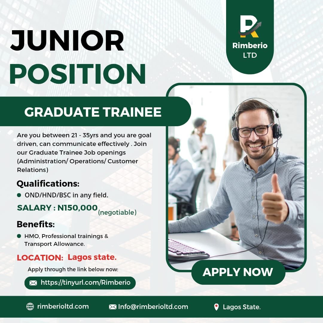 Graduate Trainee – Administration/Operations/Customer Relations