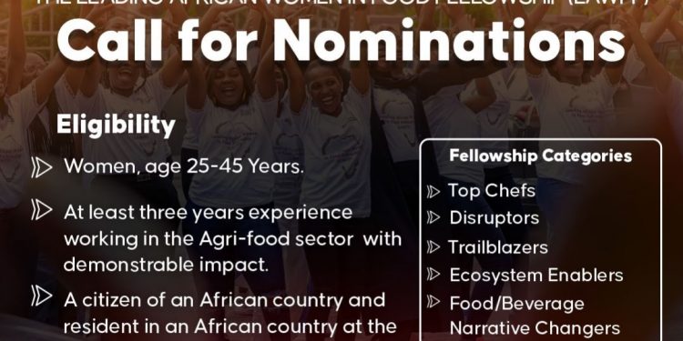 Call for Nominations: 2025 Leading African Women in Food Fellowship (LAWFF)