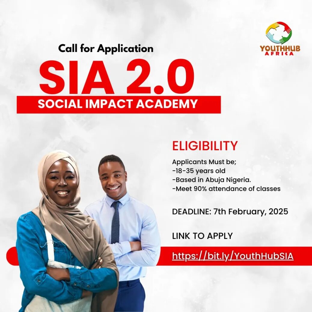 Call for Applications: Social Impact Academy (SIA) For Nigerians