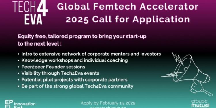 Global Call: 2025 Tech4Eva Femtech Accelerator Program 