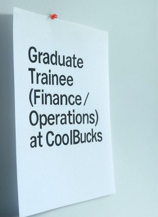 Graduate Trainee (Finance / Operations) at CoolBucks