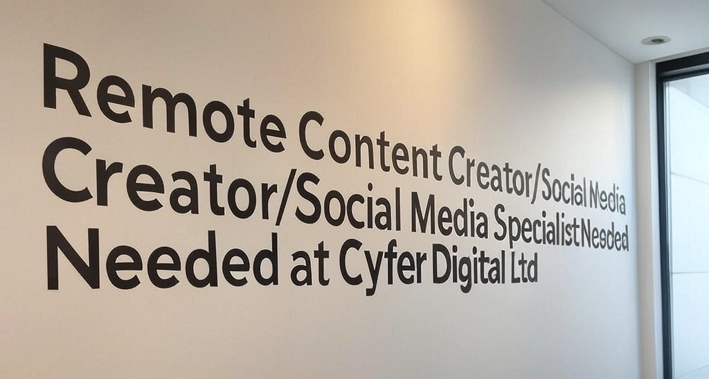 Remote Content Creator/Social Media Specialist Needed at Cyfer Digital Ltd