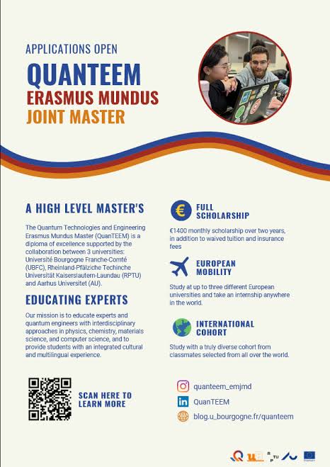 QuanTEEM Erasmus Mundus Scholarship 2025 | Fully Funded 