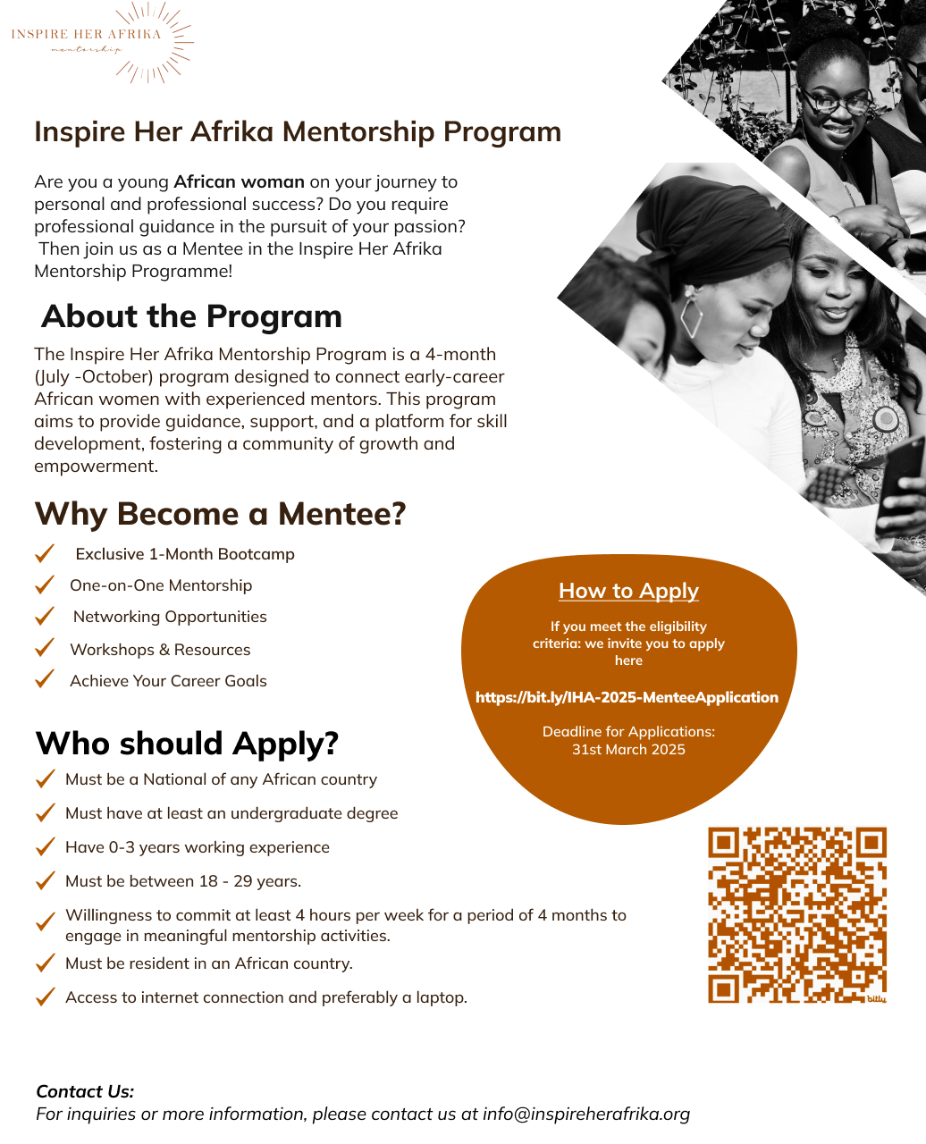 Inspire Her Afrika Mentoring Program for Early-Career African Women 2025