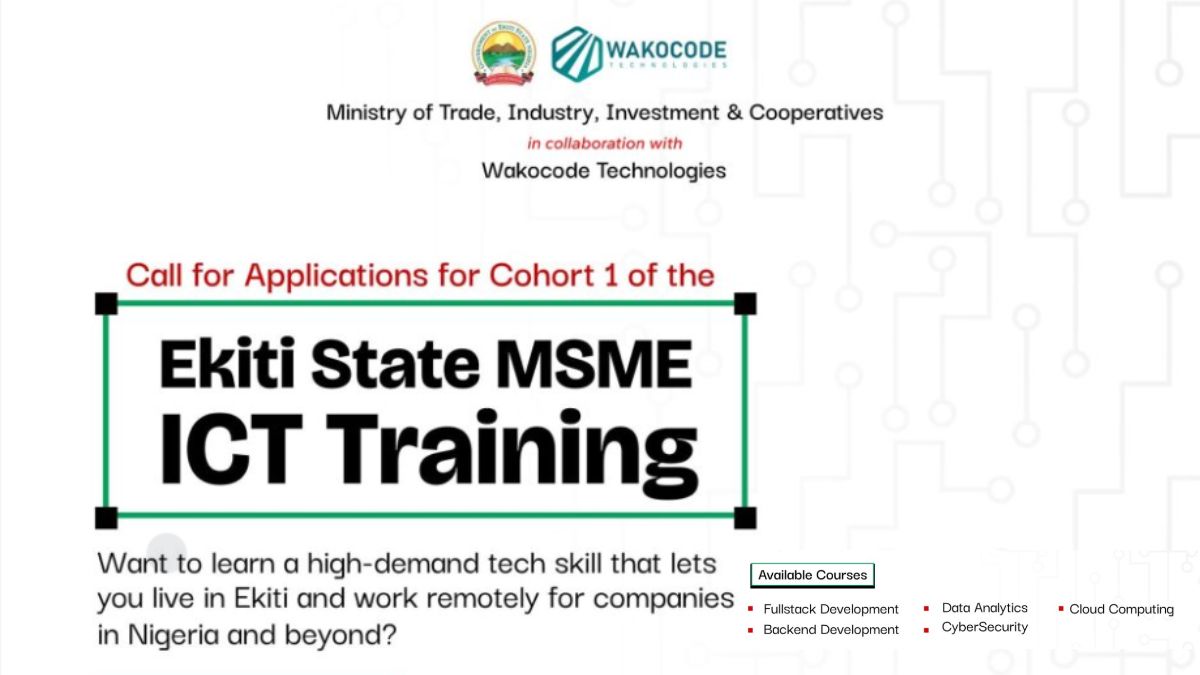 Ekiti State ICT Training For Young Individuals 2025