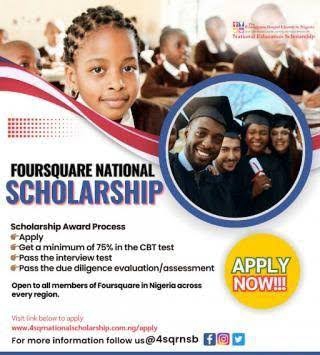 2025 Foursquare Gospel Church National Scholarship For Nigerian Undergraduate Students