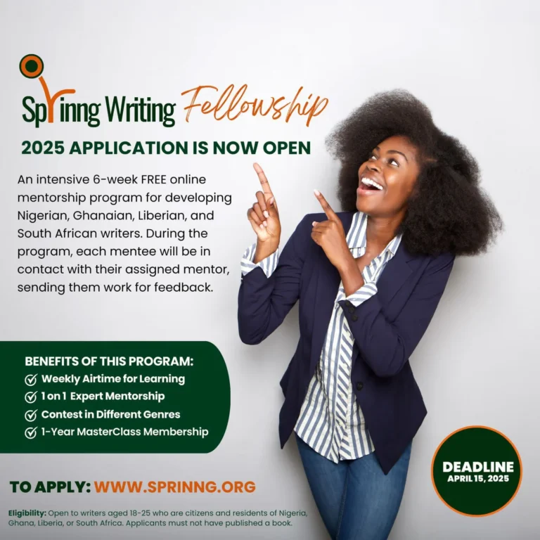Sprinng Writing Fellowship 2025